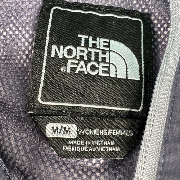 The North Face Jacket Women Medium HyVent Grey Green Full Zip Hooded Windbreaker - Picture 8 of 16